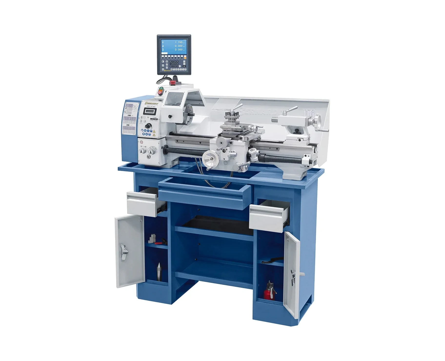 Bernardo Profi 550 WQV - 230 V - inkl. 2-Achs-Digitalanzeige Leitspindeldrehmaschine – Bild 4