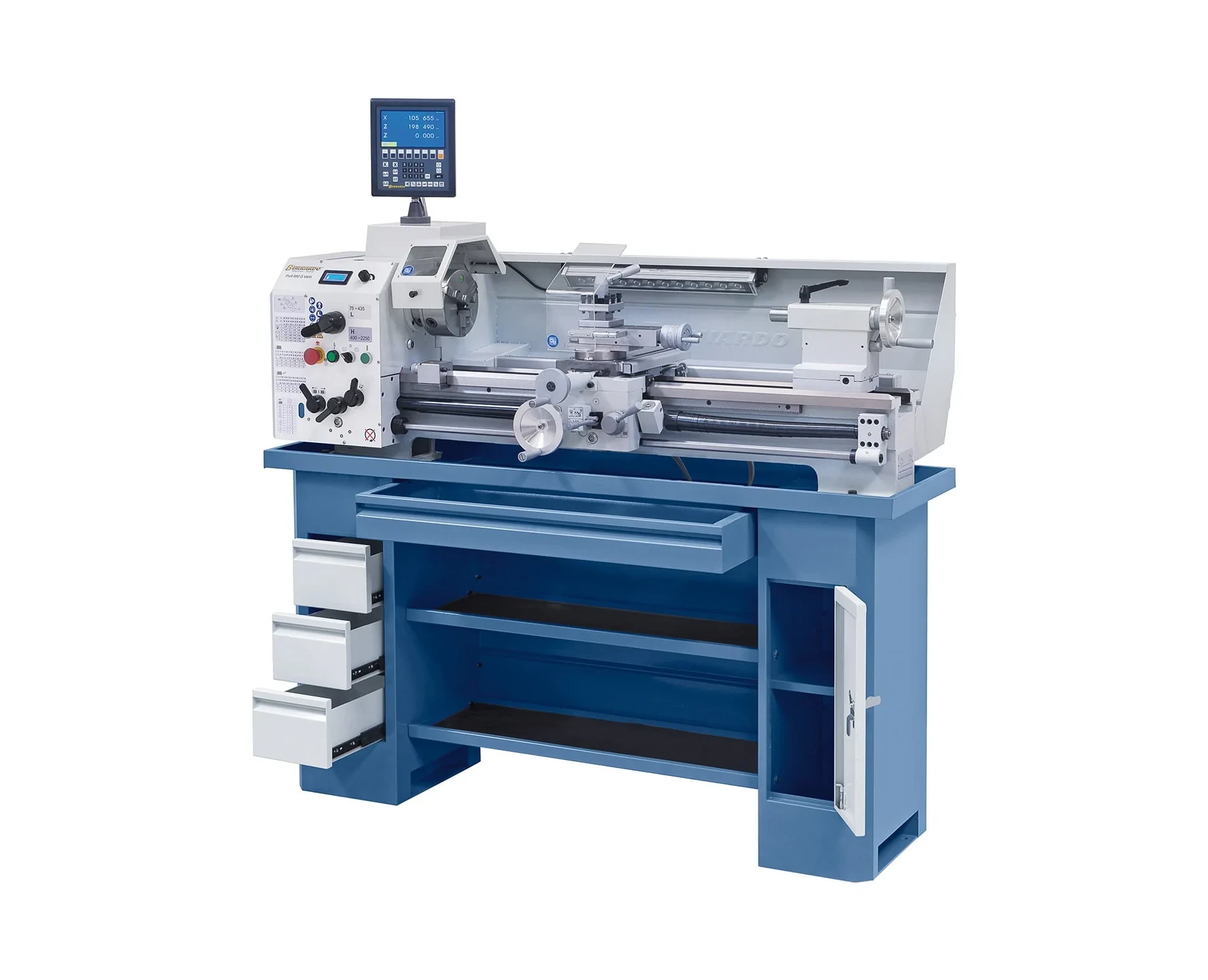 Bernardo Profi 880 G Vario - 400 V inkl. 2-Achs-Digitalanzeige Leit- und Zugspindeldrehmaschine – Bild 2