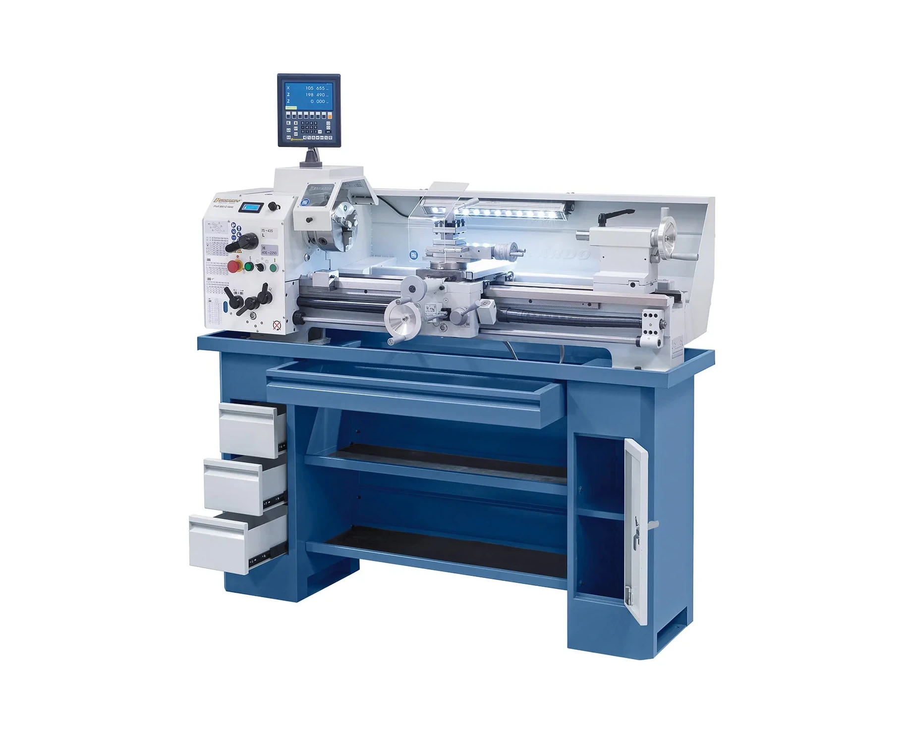 Bernardo Profi 880 G Vario - 400 V inkl. 2-Achs-Digitalanzeige Leit- und Zugspindeldrehmaschine – Bild 3