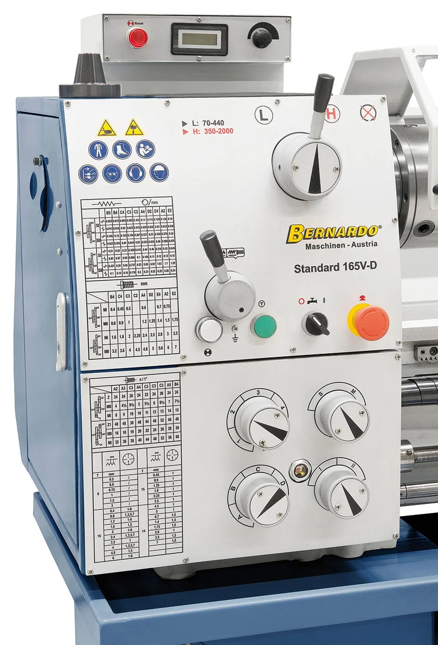 Bernardo Standard 165 V-D inkl. 3-Achs-Digitalanzeige Leit- und Zugspindeldrehmaschine – Bild 4