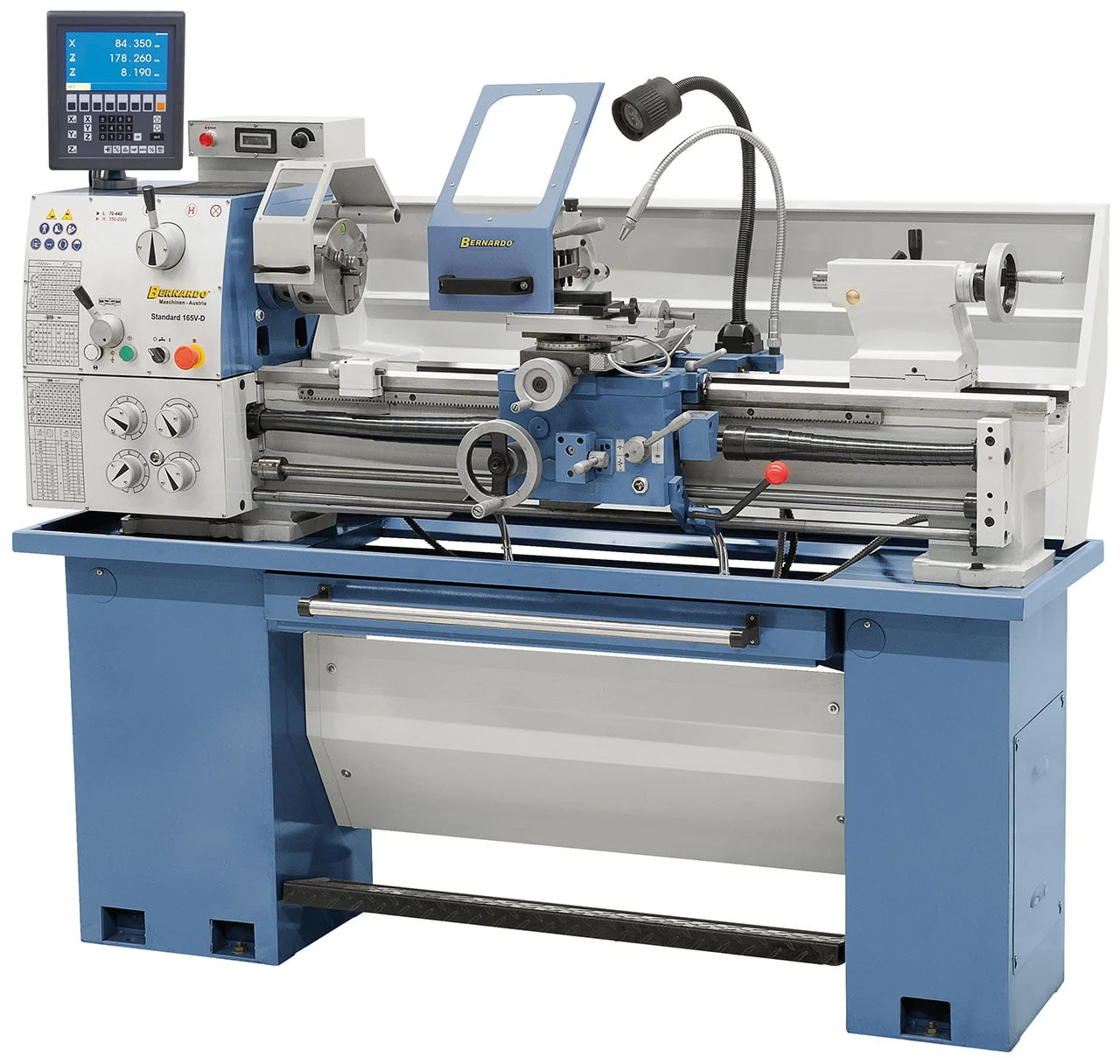 Bernardo Standard 165 V-D inkl. 3-Achs-Digitalanzeige Leit- und Zugspindeldrehmaschine – Bild 2