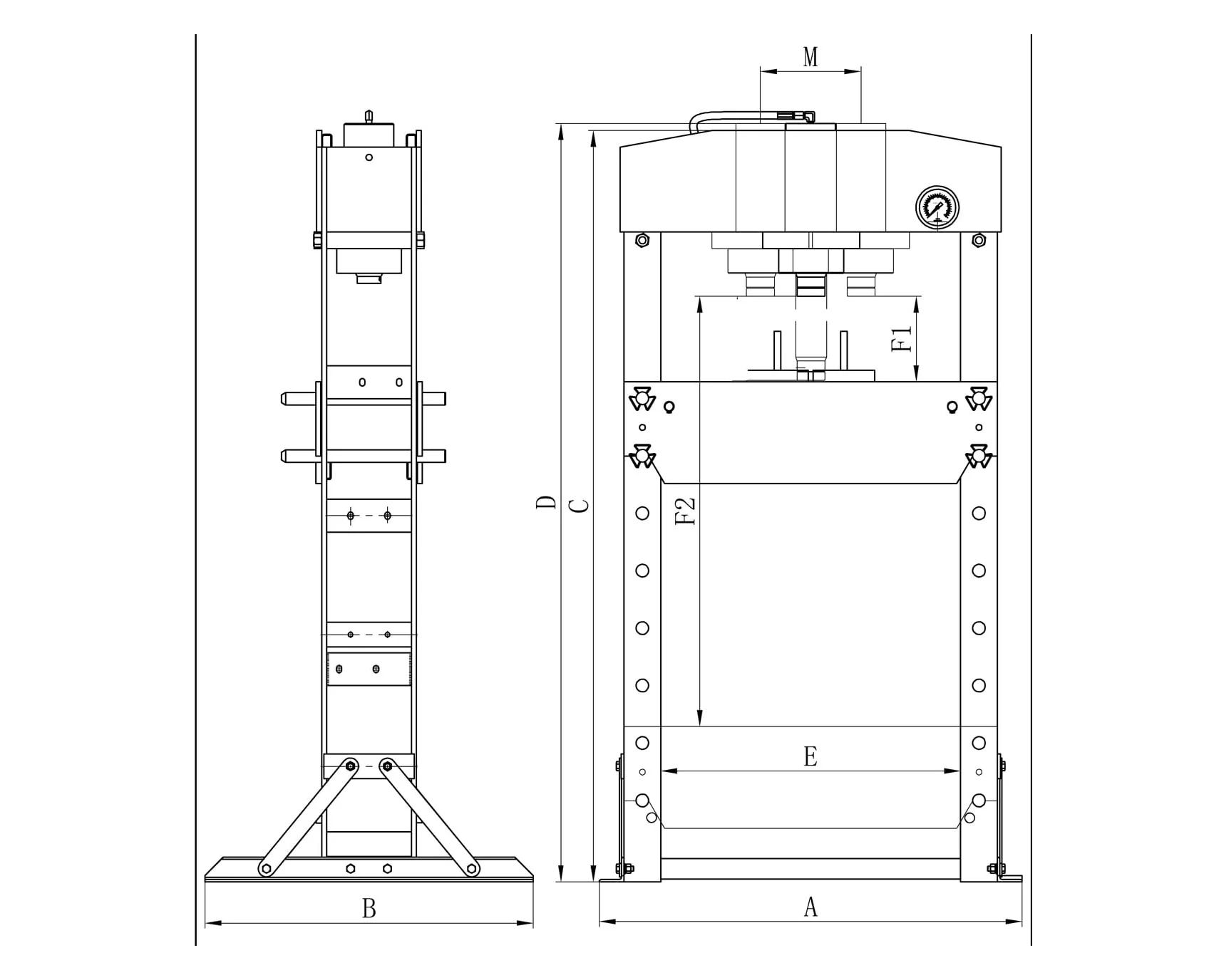Bernardo PWK 75 F Pneumatische Werkstattpresse – Bild 2
