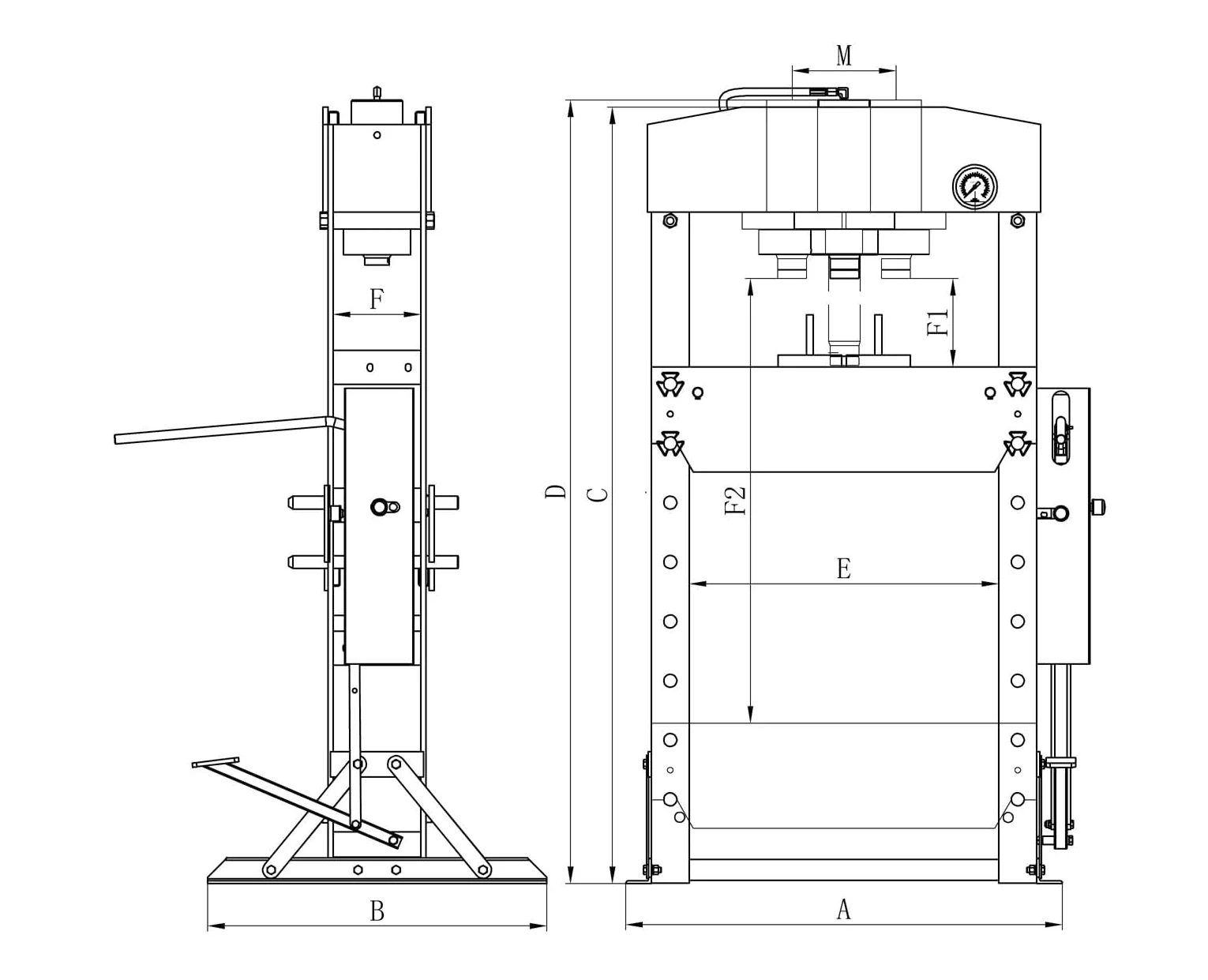 Bernardo PWK 45 F Pneumatische Werkstattpresse – Bild 2