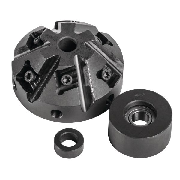 Metallkraft_Fräskopf und Führungsrolle_45°