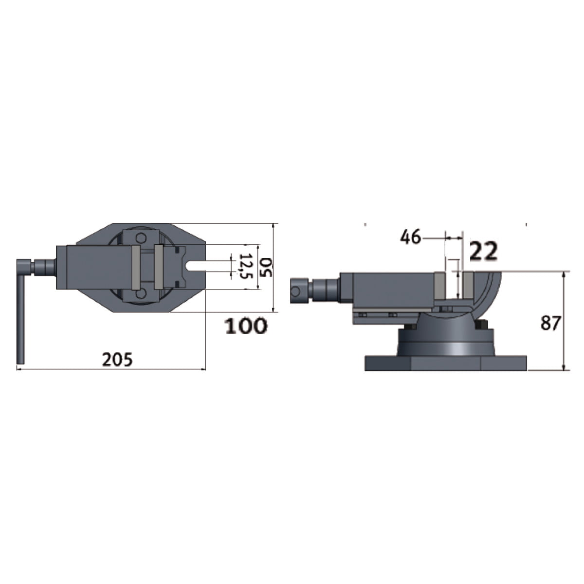 ZAS50.idw Optimum Zweiachsenschraubstock  ZAS 50 – Bild 2
