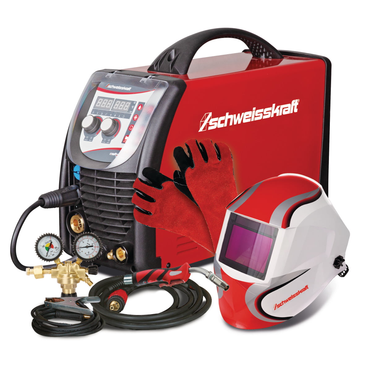 Schweisskraft_Impuls-Schutzgasschweissgeraet_201P-Pulse-Aktions-Set-inkl.-Schweisshelm Schweisskraft Impuls-Schutzgasschweißgerät CRAFT-MIG 201P Pulse Aktions-Set inkl. Schweißhelm – Bild 1