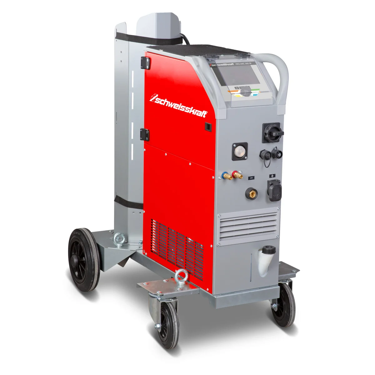 Schweisskraft MIG/MAG Inverter-Schweißgerät PRO-ARC 300 W (Fahrwagen Profi, Bedienfeld unten) Aktions-Set – Bild 2