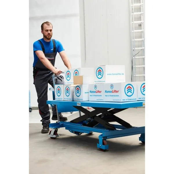 Hanse Lifter Hubtischwagen SPB500 mit großer Plattform, Tragfähigkeit: 500 kg, Hubhöhe: 900 mm