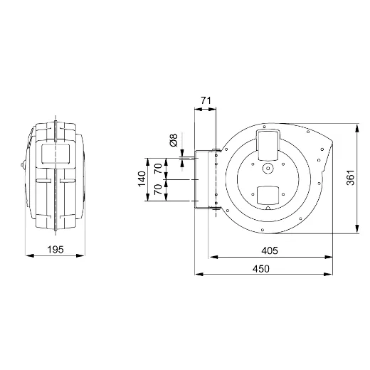 Elmag Automatischer Schlauchaufroller ROLL AIR MAJOR 15 – Bild 5