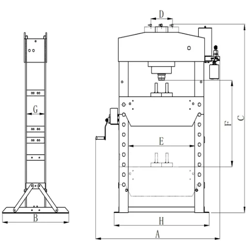Elmag Hydraulische Werkstattpresse PROFI-PRESS 20 – Bild 2