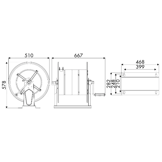 Elmag Manueller Schlauchaufroller Serie 560 – Bild 2
