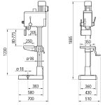 Elmag PREMIUM Highspeed-Säulenbohrmaschine F28 PGM – Bild 2