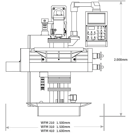 Elmag Werkzeugfräsmaschine WFM 210 Servodrive – Bild 6
