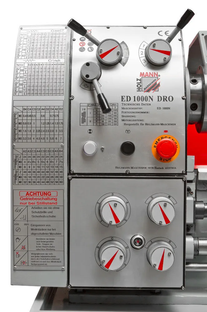 Holzmann Metalldrehbank mit Digitalanzeige ED1000NDIG_400V -3