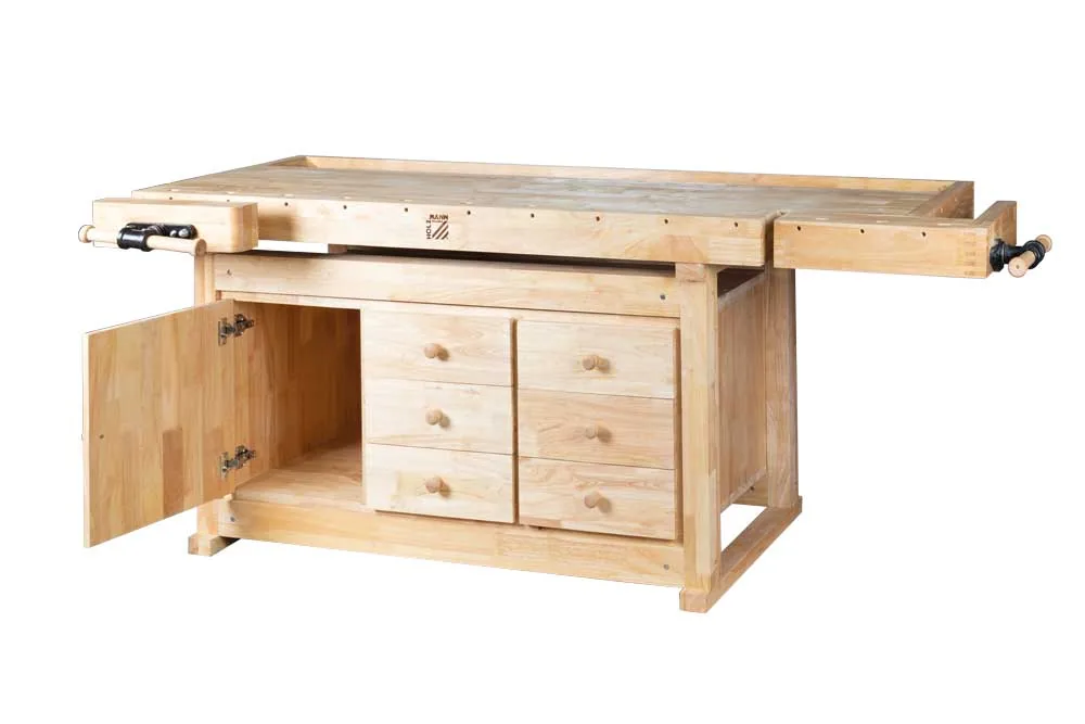 Holzmann Hobelbank inkl. Schrank & Spannbacken WB210C -3
