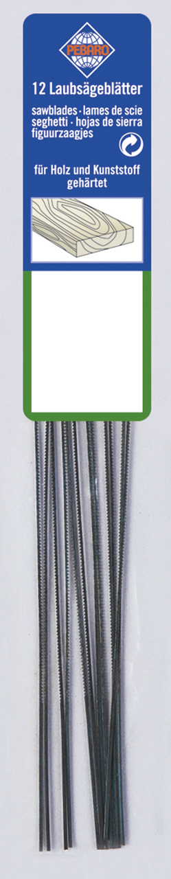 Bernardo Laubsägeblätter 130 mm Stärke 3 - mittel für Holz, Kunststoff, Gips (12 Stk.) -1