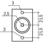 Bernardo Bohrkopf 43 mm, für Fenstergriffe mit Aufnahme für Bohrmaschinen -9