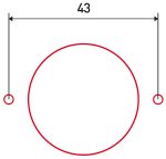 Bernardo Bohrkopf 43 mm für Fenstergriffe mit Aufnahme für Stemmmaschinen -5