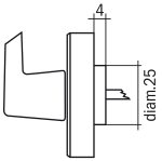 Bernardo Bohrkopf 43 mm für Fenstergriffe mit Aufnahme für Stemmmaschinen -8