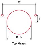 Bernardo Bohrkopf 42 / 11 für Scharnier Typ Grass, mit Aufnahme für Stemmmaschinen -5