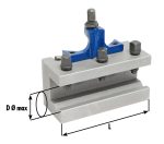 Bernardo Wechselhalter mit Prismeneinsatz diam. 50 x 180 mm für Größe D -2