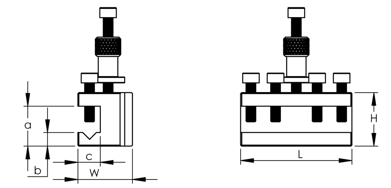 quick change dixon sets Bernardo Wechselhalter mit Prismeneinsatz für Gr. 20 -2