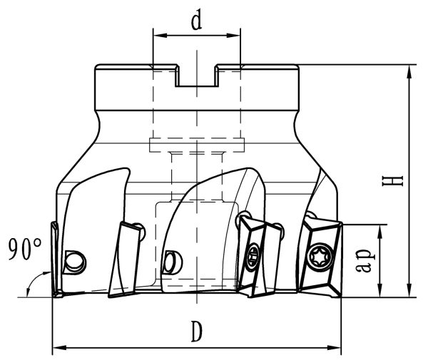 Bernardo Plan- und Eckfräser diam. 63 mm / B 22 -3