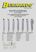Bernardo Drehmeisselsatz mit HM-Wendeplatten, 10 mm, Satz M -4