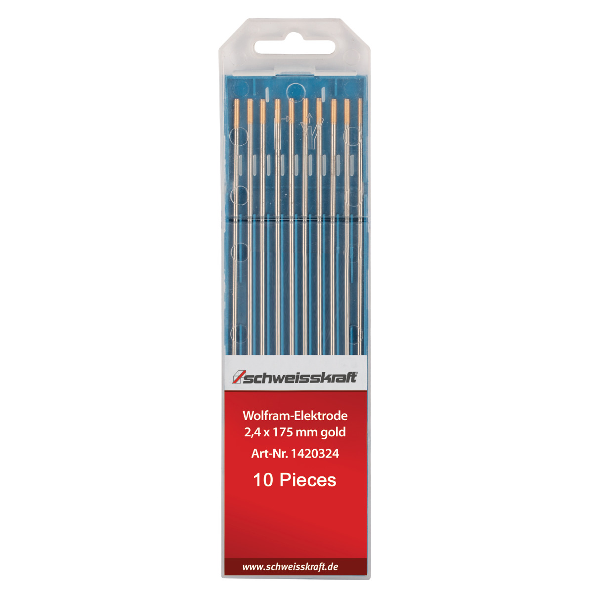 Schweisskraft Wolframelektroden WL 15 gold (1,5% Lanthan LaO2) 4,0 x 175 mm -1 Schweisskraft Wolframelektroden WL 15 gold (1,5% Lanthan LaO2) 4,0 x 175 mm -1