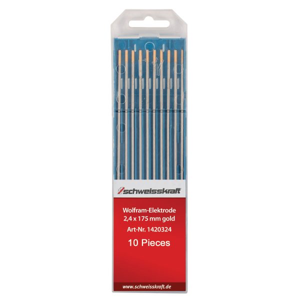 Schweisskraft Wolframelektroden WL 15 gold (1,5% Lanthan LaO2) 2,4 x 175 mm -1