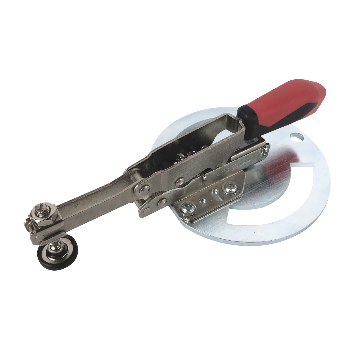 Schweisskraft Senkrechtspanner mit runder Adapterplatte, geschlossen Länge 244 mm, Spannbereich 0 - 40 mm -1 Schweisskraft Senkrechtspanner mit runder Adapterplatte, geschlossen Länge 244 mm, Spannbereich 0 - 40 mm -1