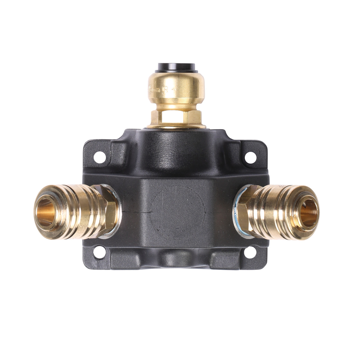 Aircraft Endverteilerdose mit zwei Einhandkupplungen und Absperrhahn 18 mm -1 Aircraft Endverteilerdose mit zwei Einhandkupplungen und Absperrhahn 18 mm -1