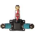 Aircraft Endverteilerdose mit zwei Sicherheitskupplungen und Absperrhahn 18 mm -1