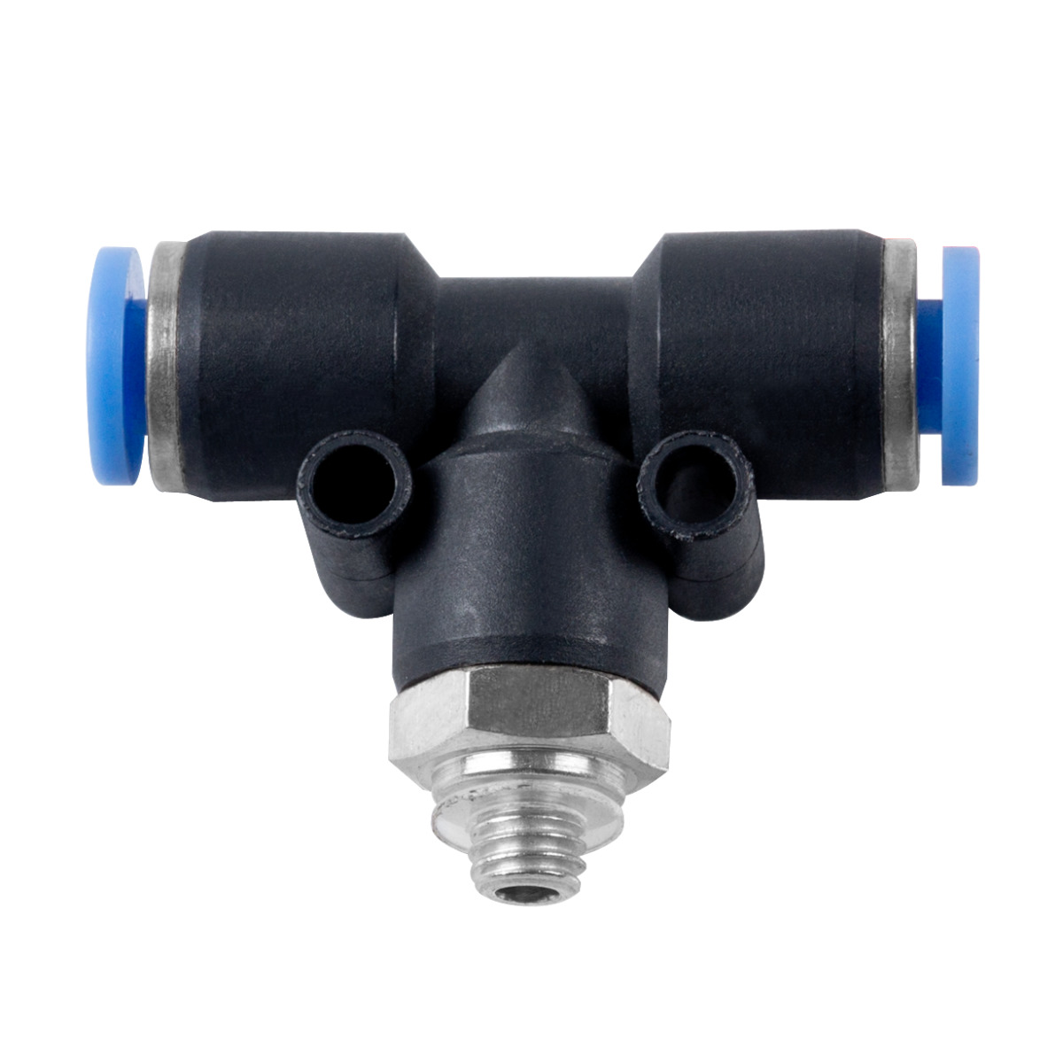 Aircraft Push-in-Stecker M5 AG x 4 mm, T-Stück, 15 bar -1 Aircraft Push-in-Stecker M5 AG x 4 mm, T-Stück, 15 bar -1