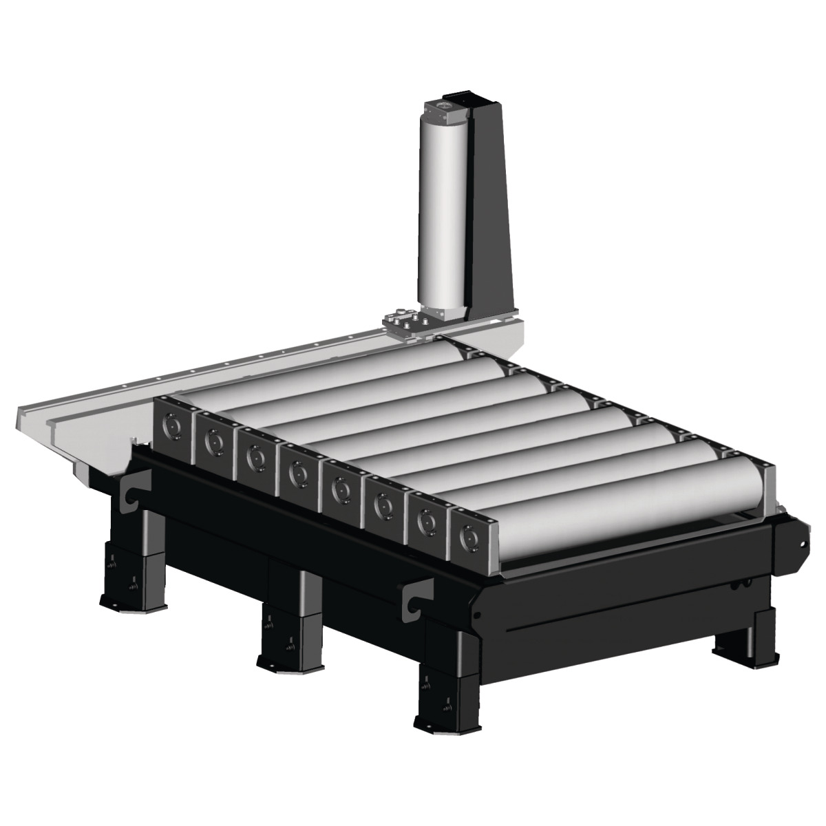 Metallkraft Rollenbahn 2000 x 800 mm, Zu-/Abfuhrseite, schwere Ausführung -1 Metallkraft Rollenbahn 2000 x 800 mm, Zu-/Abfuhrseite, schwere Ausführung -1