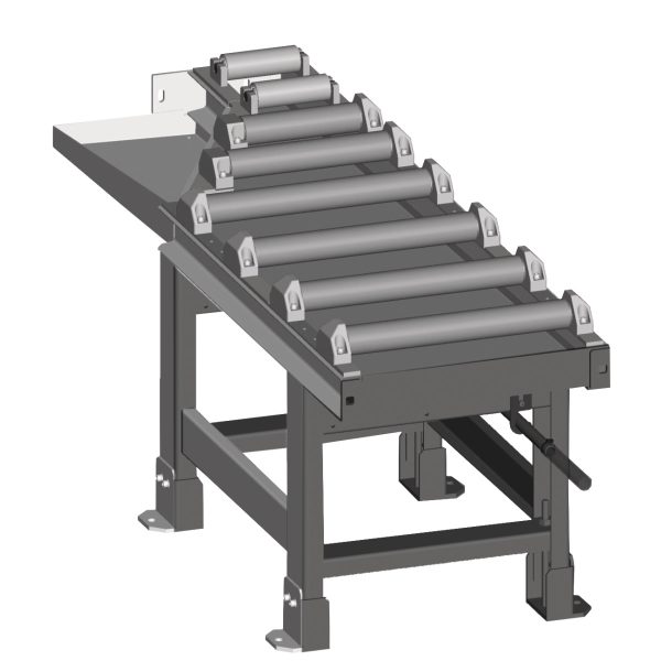 Metallkraft Rollenbahn 2000 x 520 mm, Abfuhrseite, motorisch, für 60°-Schnitte -1