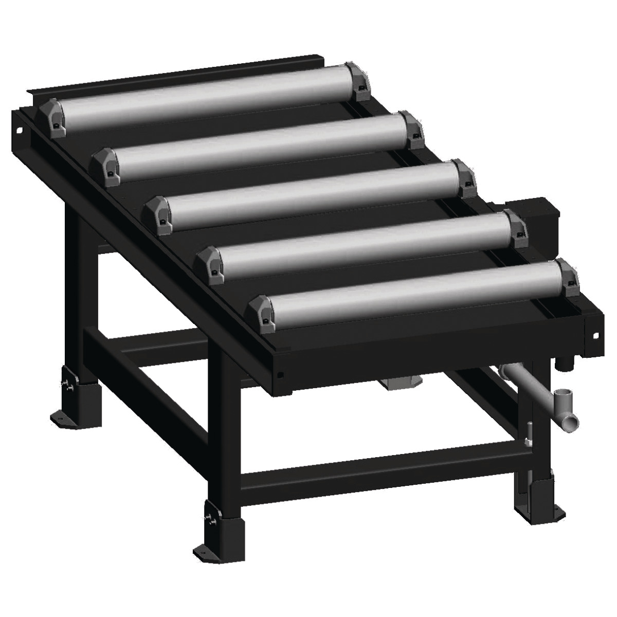 Metallkraft Rollenbahn 2000 x 800 mm, 5 Rollen -1 Metallkraft Rollenbahn 2000 x 800 mm, 5 Rollen -1