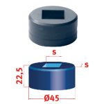 Metallkraft Vierkant-Matrize Nr.45 20,2 mm -1