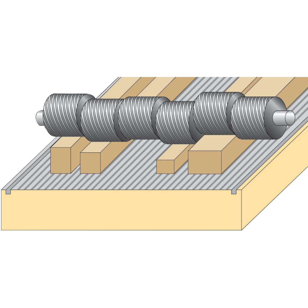 Holzkraft Stahl-Gliedereinzugswalze an 1. Position -1