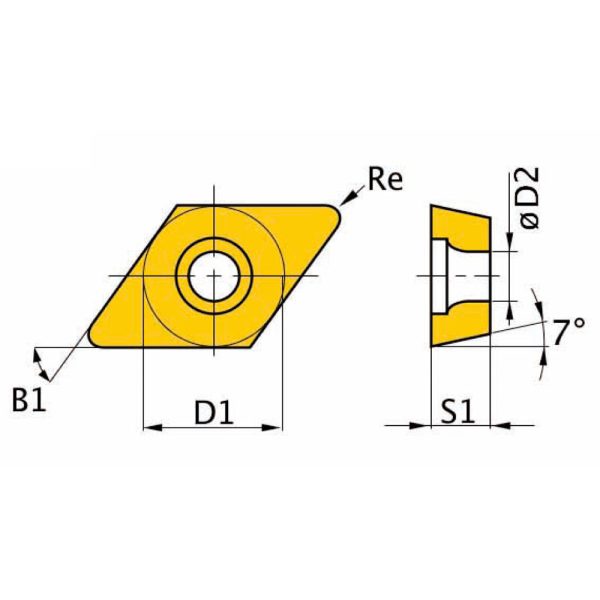 Optimum HM-Ersatzwendeplatten ISO DCMT11T304 -1