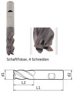 Elmag Schaftfräser DM 4mm, 4-Schneiden -3
