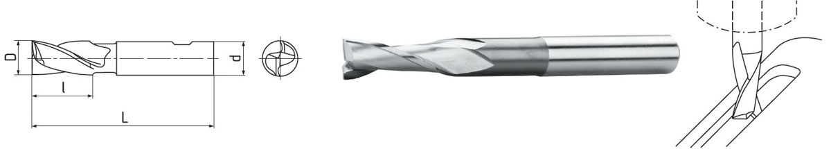 Elmag HSS Co8-Langlochfräser DIN 1641 -3 Elmag HSS Co8-Langlochfräser DIN 1641 -3