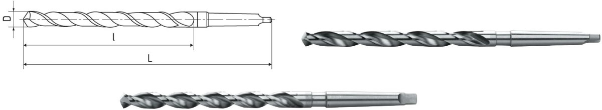 Elmag HSS Co5-Spiralbohrer mit Morsekegel DIN 341 -3 Elmag HSS Co5-Spiralbohrer mit Morsekegel DIN 341 -3