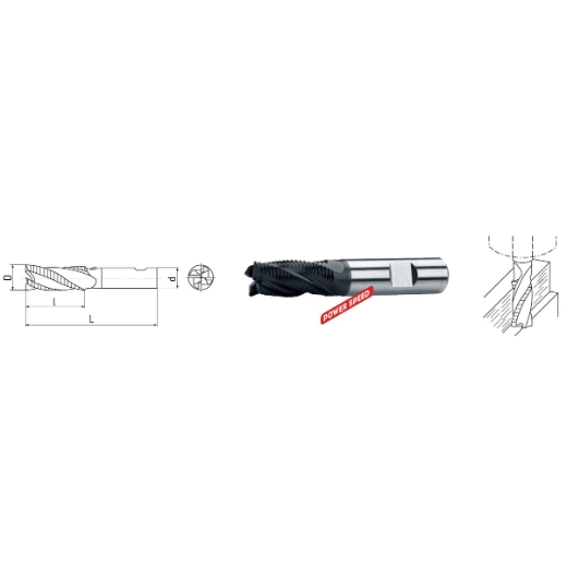 Elmag HSSE PM-Schaftfräser, HR, DIN 844 -1 Elmag HSSE PM-Schaftfräser, HR, DIN 844 -1