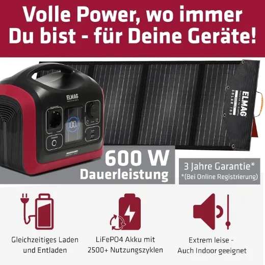 Elmag Solargenerator-Set ENERGY 600 + SOLAR 100 -3