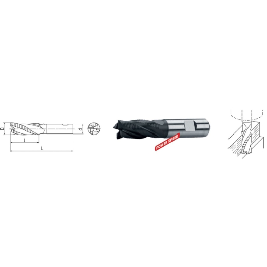 Elmag HSSE PM-Schaftfräser, HR P, DIN 844 -1 Elmag HSSE PM-Schaftfräser, HR P, DIN 844 -1