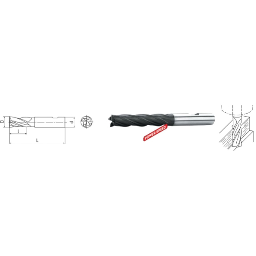 Elmag HSSE PM-Schaftfräser DIN 844 -1 Elmag HSSE PM-Schaftfräser DIN 844 -1