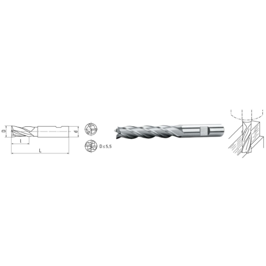 Elmag HSS Co8-Schaftfräser DIN 844 -1