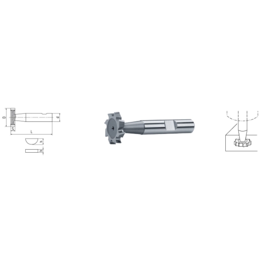 Elmag HSS Co5-Schlitzfräser DIN 850 -1 Elmag HSS Co5-Schlitzfräser DIN 850 -1