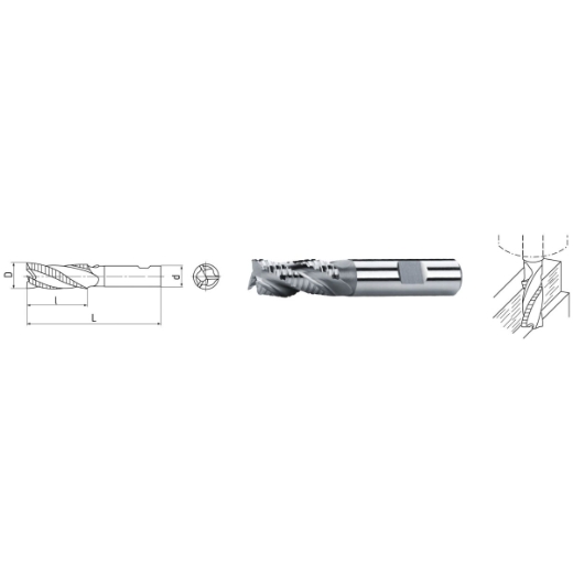 Elmag HSS Co8-Schaftfräser DIN 844 -1 Elmag HSS Co8-Schaftfräser DIN 844 -1